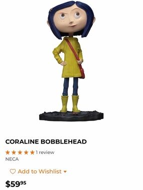 Coraline bobblehead figurine